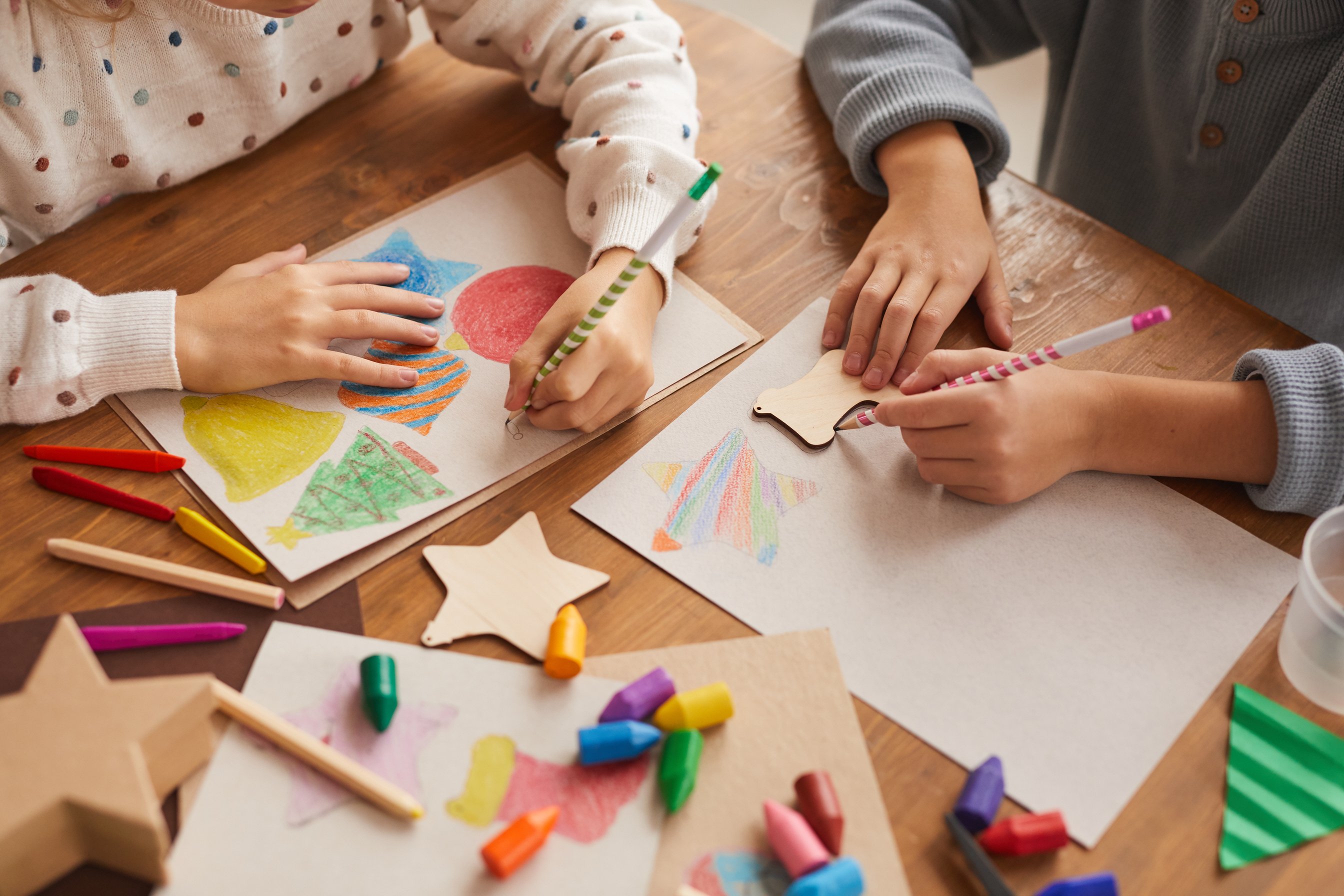 Kids Drawing Christmas Pictures